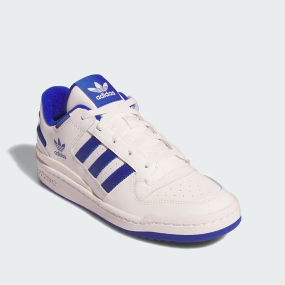 Adidas Forum Low CL White and Royal Blue Trainers- NWT size 7W - Picture 6 of 8
